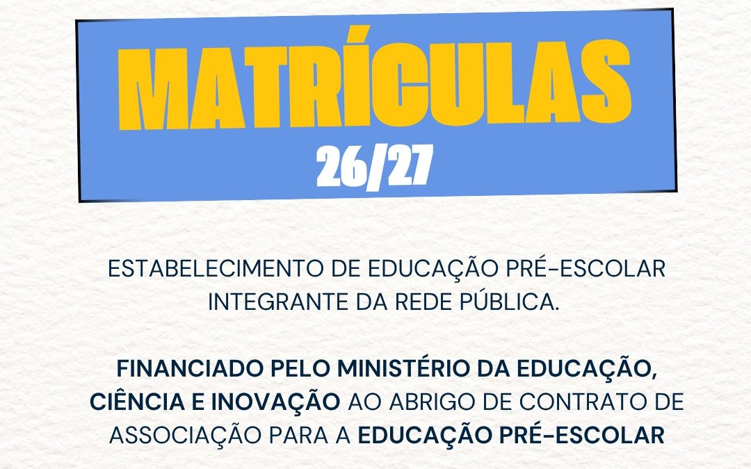 O Colégio de Alfragide integra a rede pública de educação pré-escolar